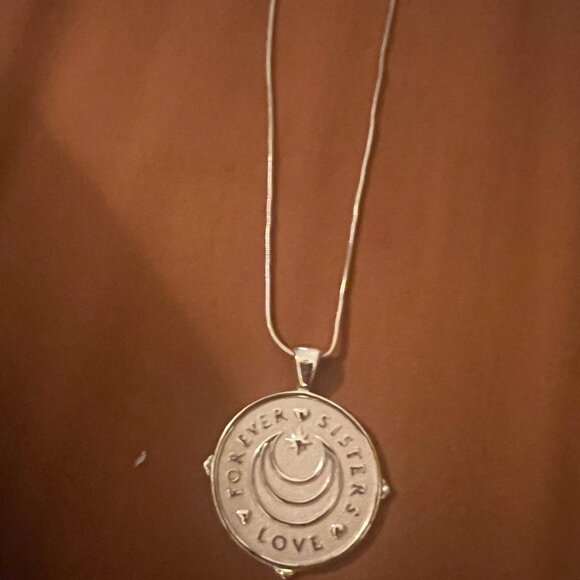 SISTERS Forever JW Original Pendant Coin - Jane Win - 14k Gold-Plated Sterling - Picture 3 of 6